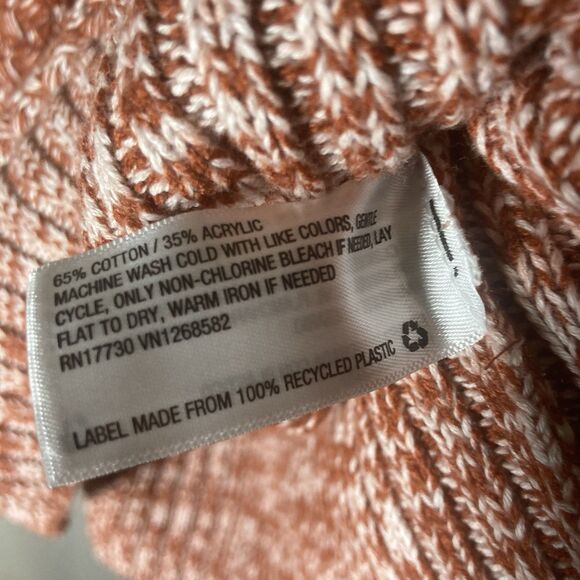 UNIVERSAL THREAD burnt brown white marled crew neck raglan sleeve sweater XS - Picture 9 of 9